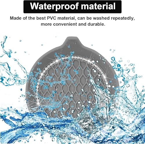 Miniatura 10 de XINLIYA 4 posavasos con diamantes de imitación de cristal para automóvil, portavasos antideslizantes universales con diamantes de imitación, tapete