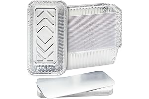 Juvale 50 Pack Aluminum Foil Disposable Loaf Pans with Lids