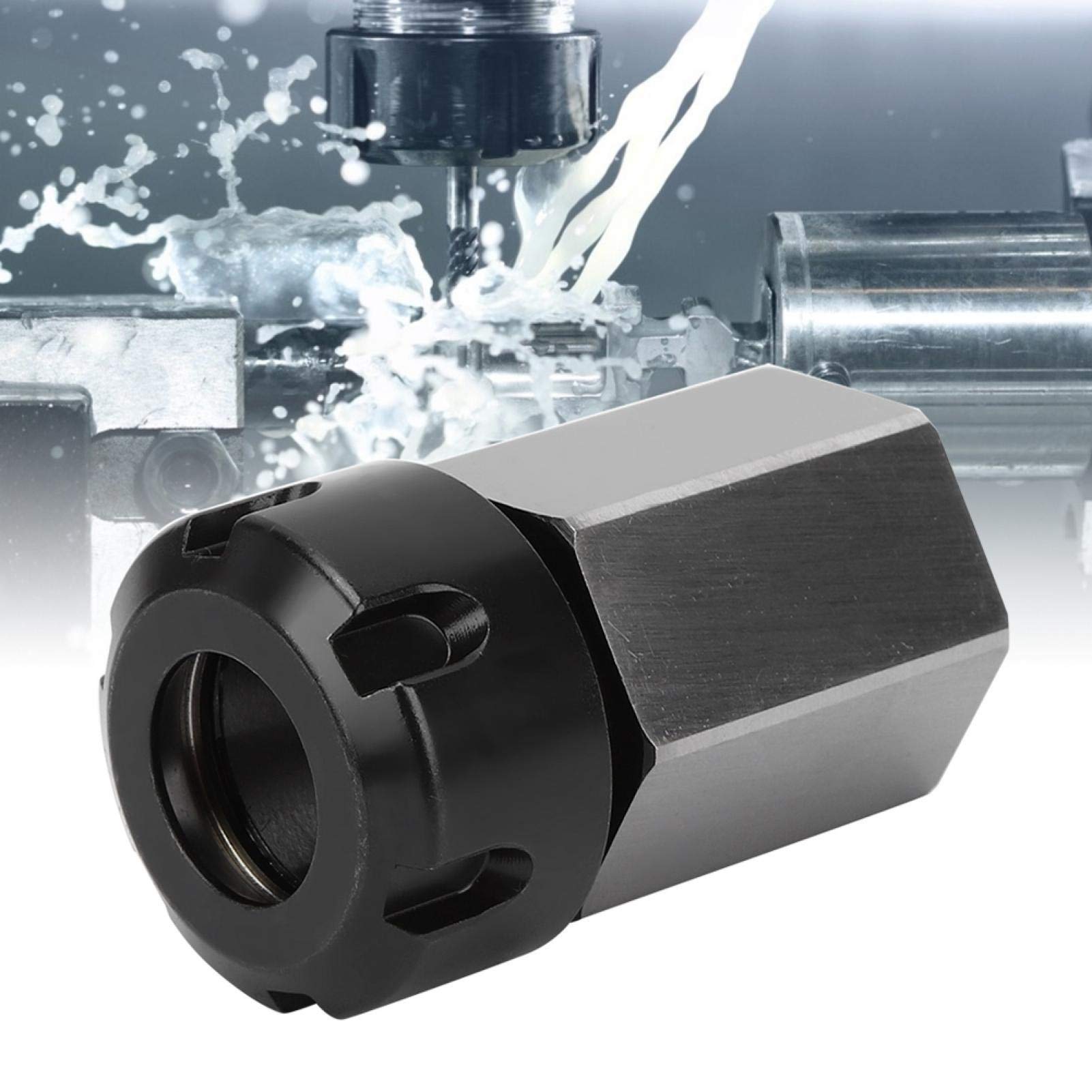 Sechskant-Spannzangenfutter Silber Kohlenstoffstahl Hochfester CNC-Drehmaschinen-Werkzeughalter ER32UM Fräserhülsen(ER40)