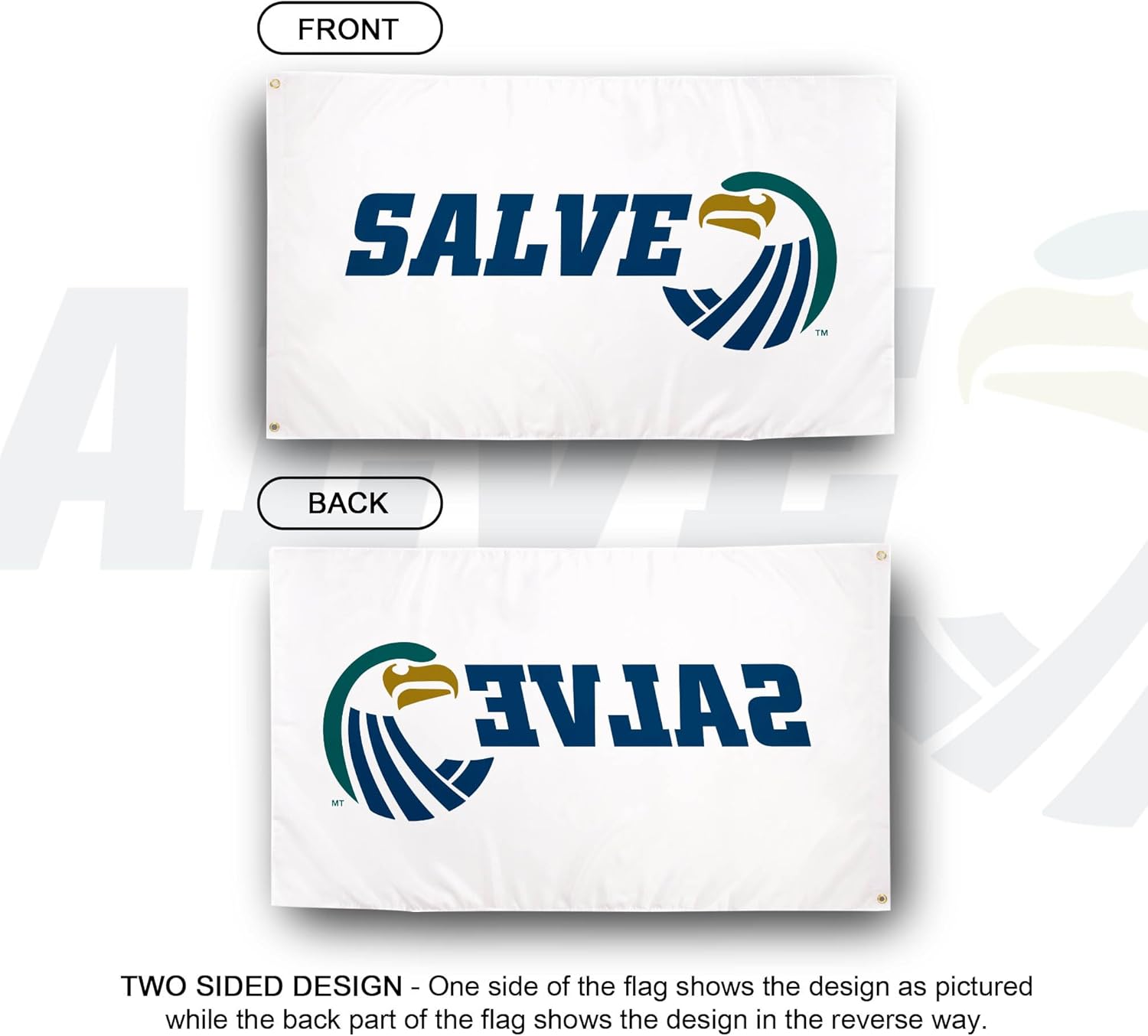 Desert Cactus Salve Regina University SRU Flag - 3 x 5 Feet Seahawks Banner, Indoor/Outdoor Durable Fabric, 100% Polyester Design (Style 2) - Image 2