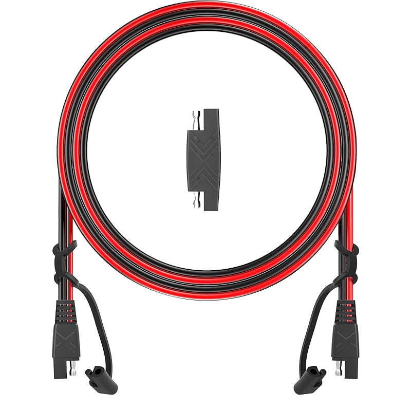 Cabo de extensão solar SAE para SAE OYMSAE, 91,4 cm, SPT-2 16 AWG, com adaptador de inversão de polaridade, kit com 2 peças