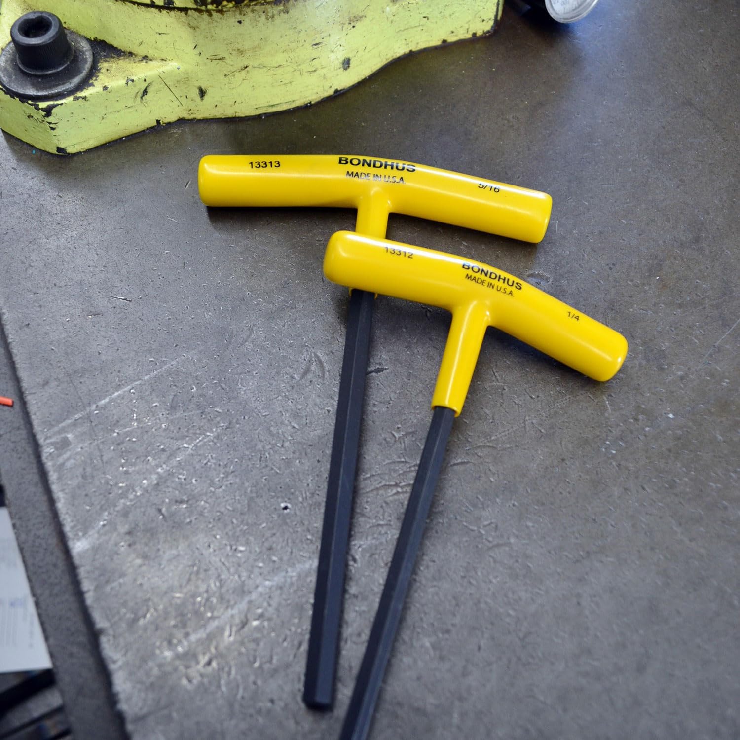 "Bondhus 13390 Set of 10 Hex T-handles w/Stand, sizes 3/32-3/8""", multi, one size