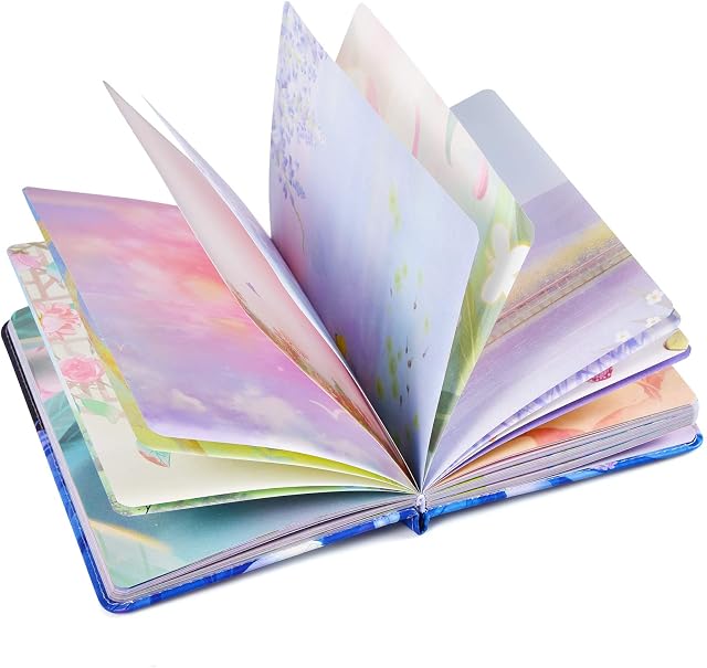 PU Leather Colorful Blank Writing Journal for Women, Hardcover Notebooks Personal Diary, Beautiful Journal to Write in, Art Sketchbook, Gift for Women Girls, 258 Pages Light Blue & Girl