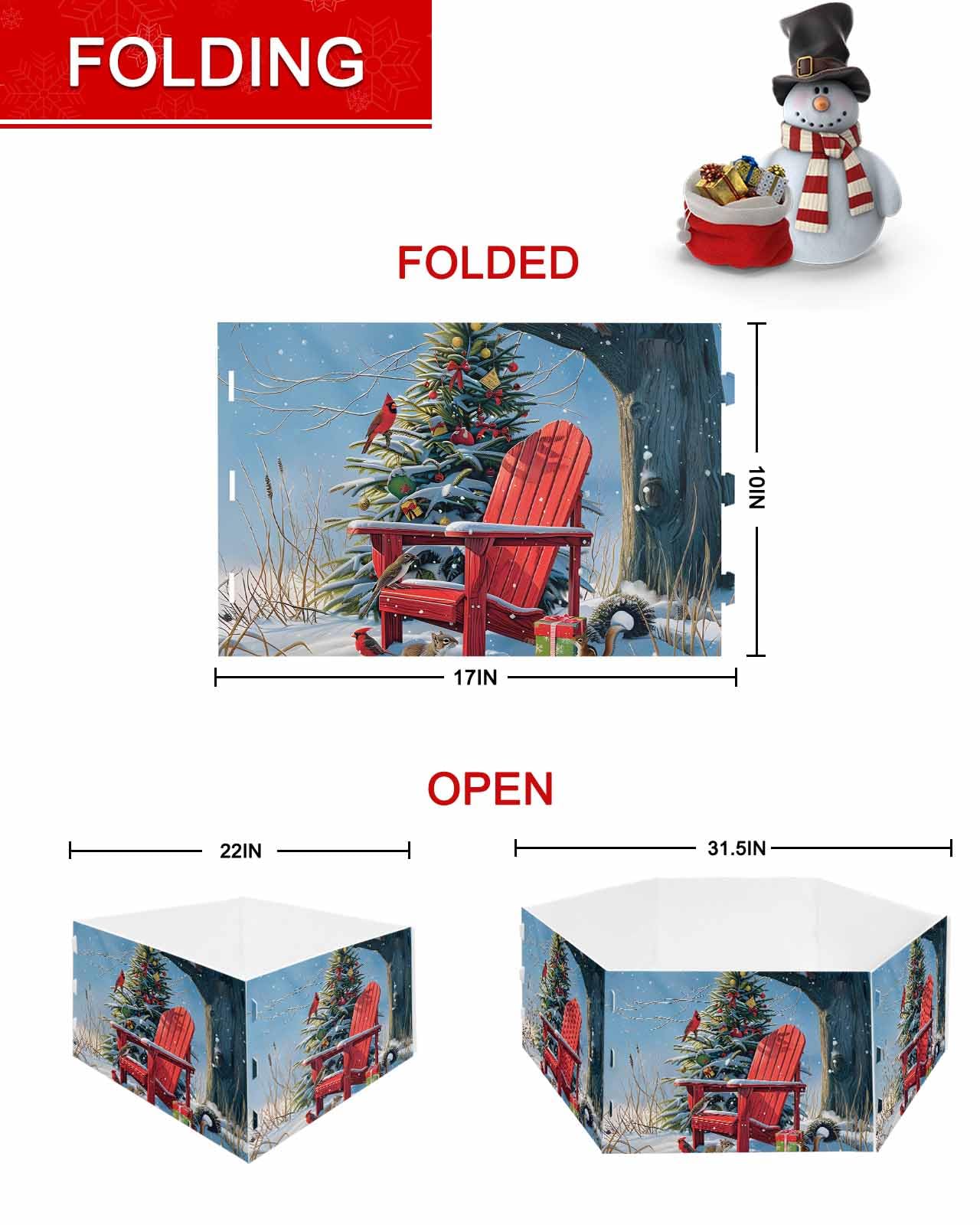 Amazon.com: Christmas Tree Collar 4PCS 17