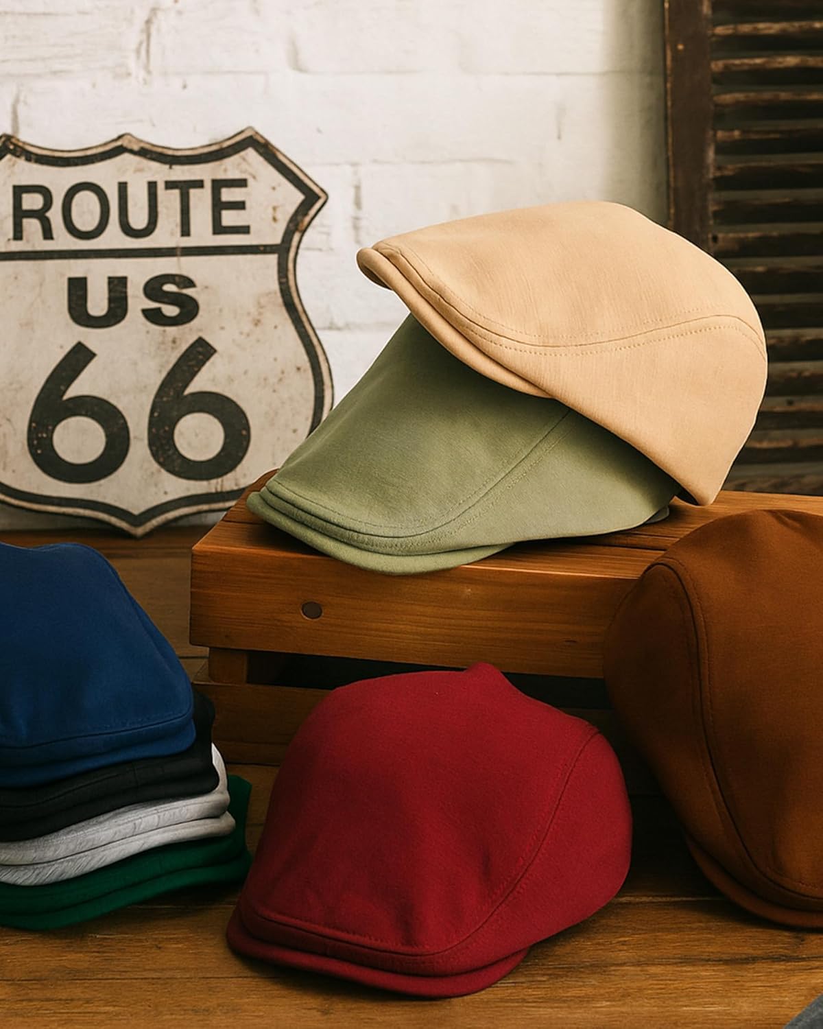 Foaincore Mens Newsboy Hats Bulk, Adjustable Newsboy Cap Driving Cabbie Hunting Hat for Men