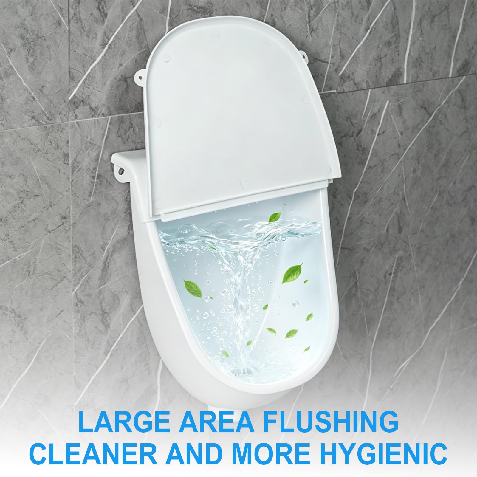 Urinal Zur Wandmontage Mit Deckel, Wasserloses Wandmontiertes Urinal | mit 1.5m Ablaufschlauch, Umleiter, auslaufsicher Outdoor-Urinal, Für Badezimmer, Camping, Wohnmobil, Garage