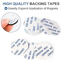 Vista 7 de TRYMAG 6 imanes fuertes negros de 0.787 x 0.118 in, redondos de tierras raras resistentes con respaldo adhesivo, imanes permanentes de disco