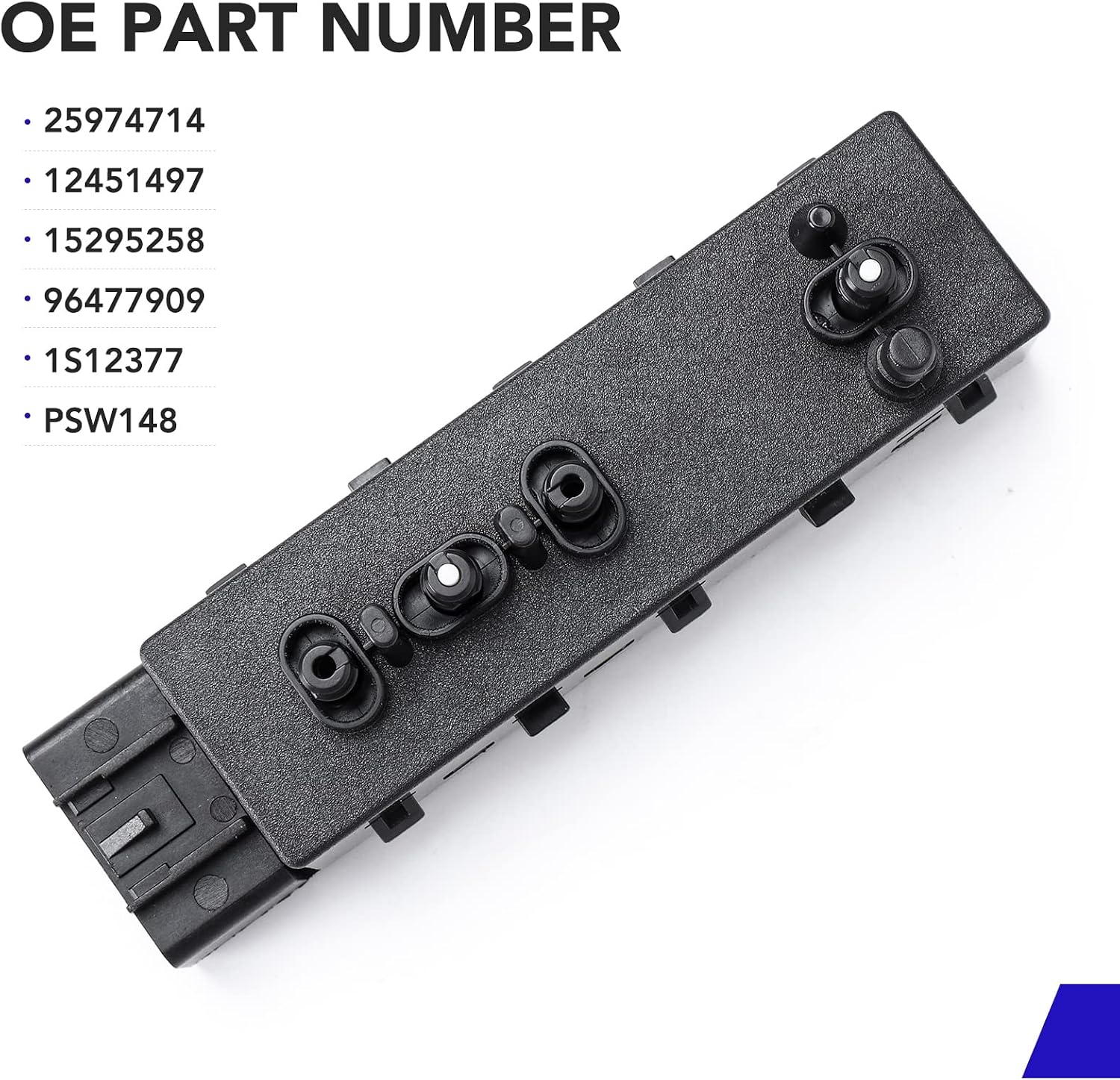 25974714 Power Seat Switch Driver Side Compatible with Chevy Malibu Camaro Equinox Malibu GMC Acadia Terrain Buick Regal Cadillac Front Left 8 Way Adjust Seat Control 12451497 Recline Recliner Switch