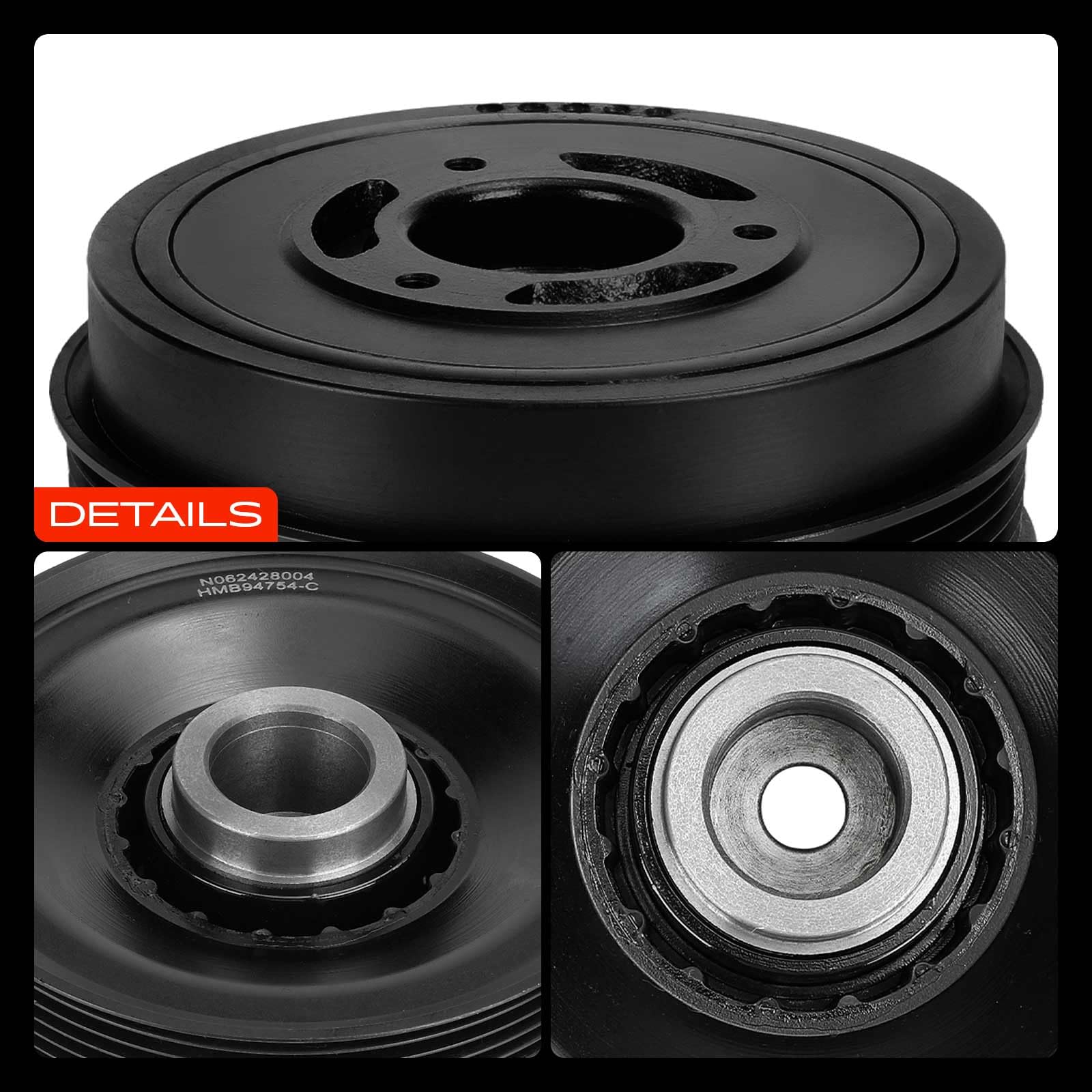 Frankberg Riemenscheibe Kurbelwelle Benzin Kompatibel mit Min.i R50 R53 Min.i Cabriolet R52 Replace# 11237525135