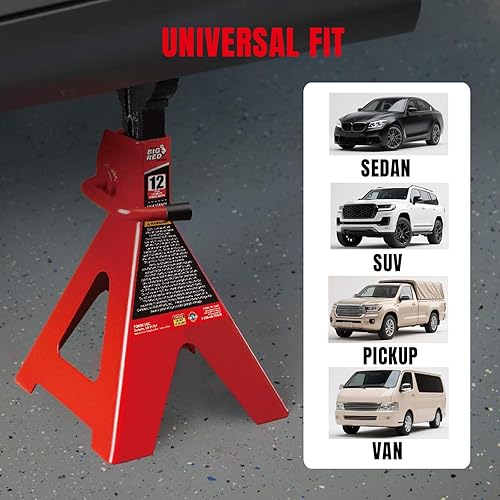 Miniatura 14 de Torin T42002A - Soportes de doble bloqueo (2 toneladas, 1 par), doble cerrojo