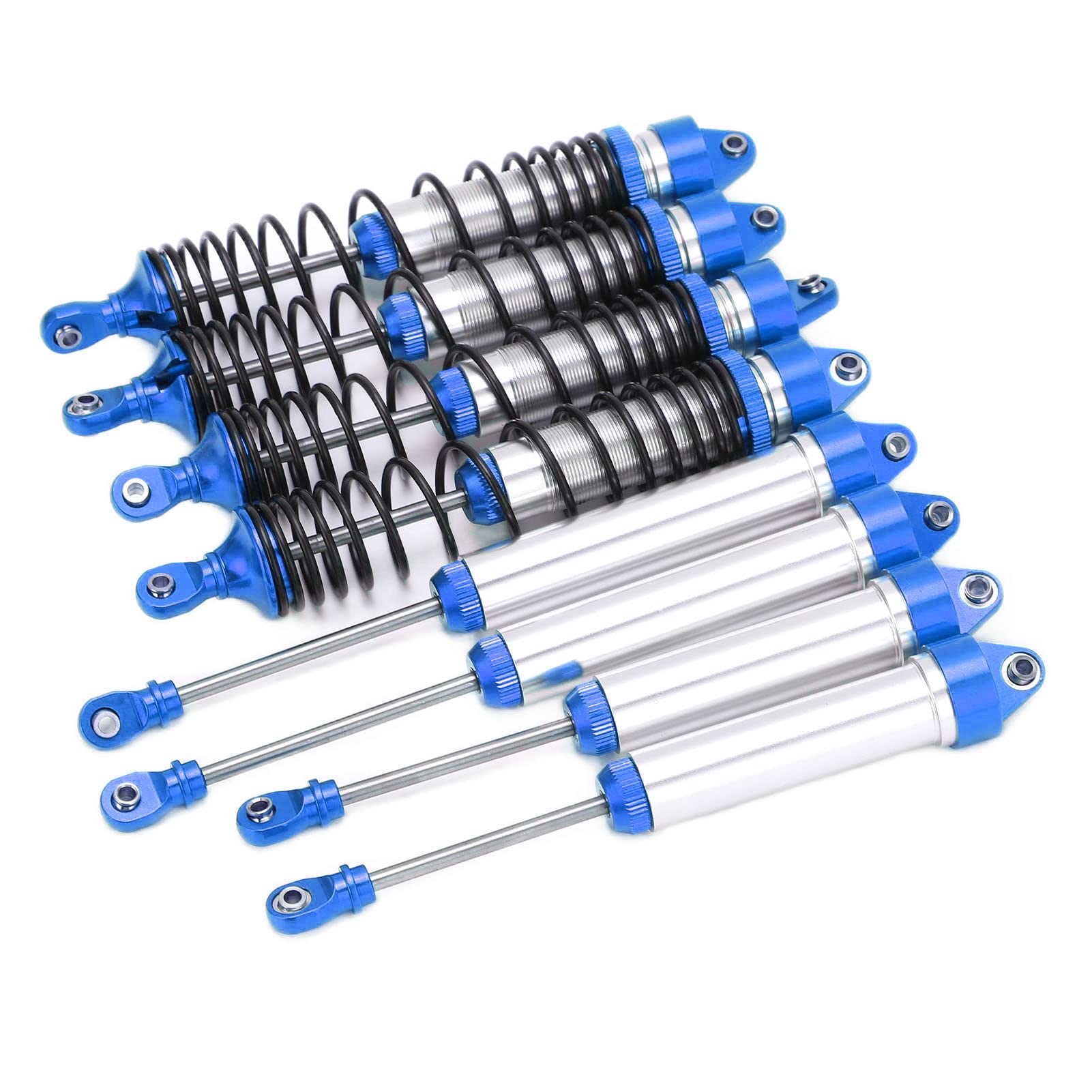 Set di Ammortizzatori RC Durevoli Ammortizzatori Anteriori e Posteriori in Alluminio Leggero per 1/7 UDR 4 Pezzi (Blu Scuro)