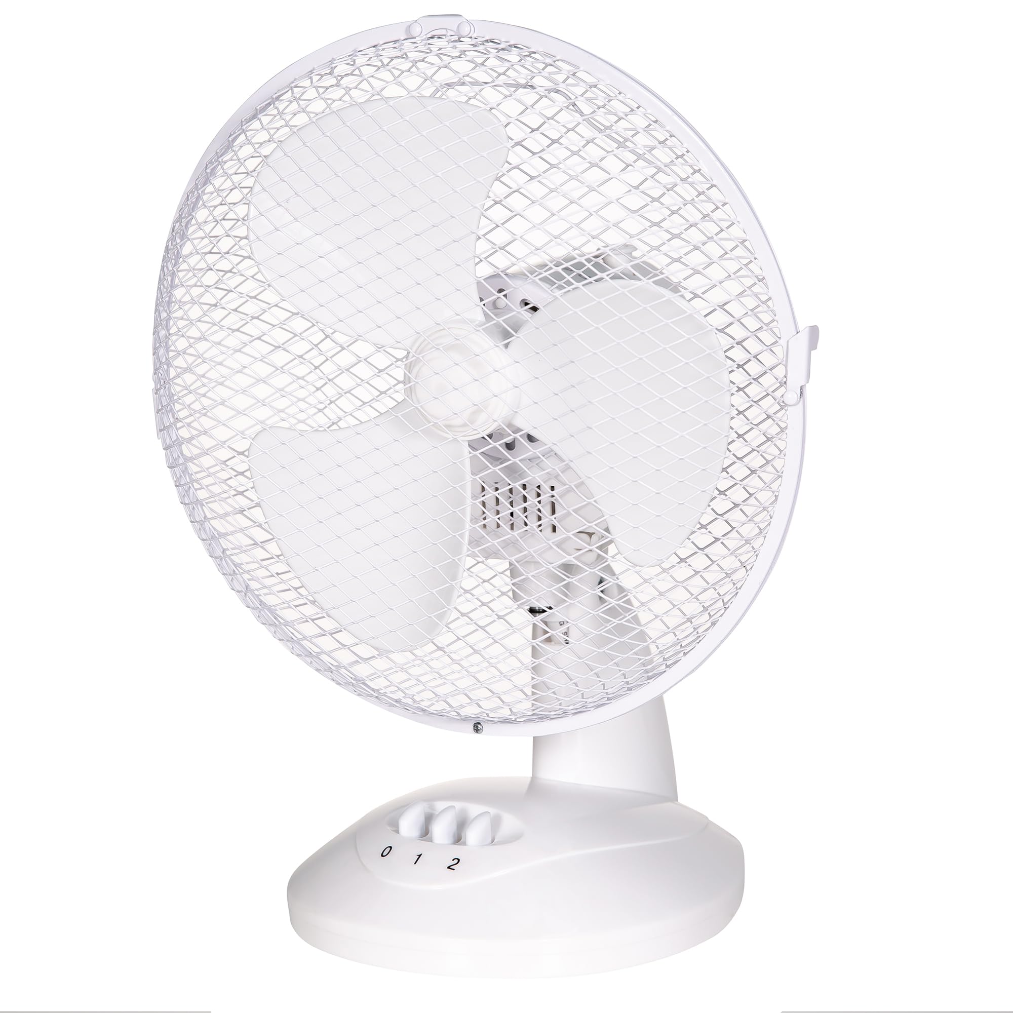 Russell Hobbs Ventilatore da Tavolo Portatile 22.8 Cm, 2 Velocità, Oscillazione ad Ampio Raggio, Silenzioso, Ottimo per la Camera da Letto o L'Ufficio, Bianco Rhpdf0921