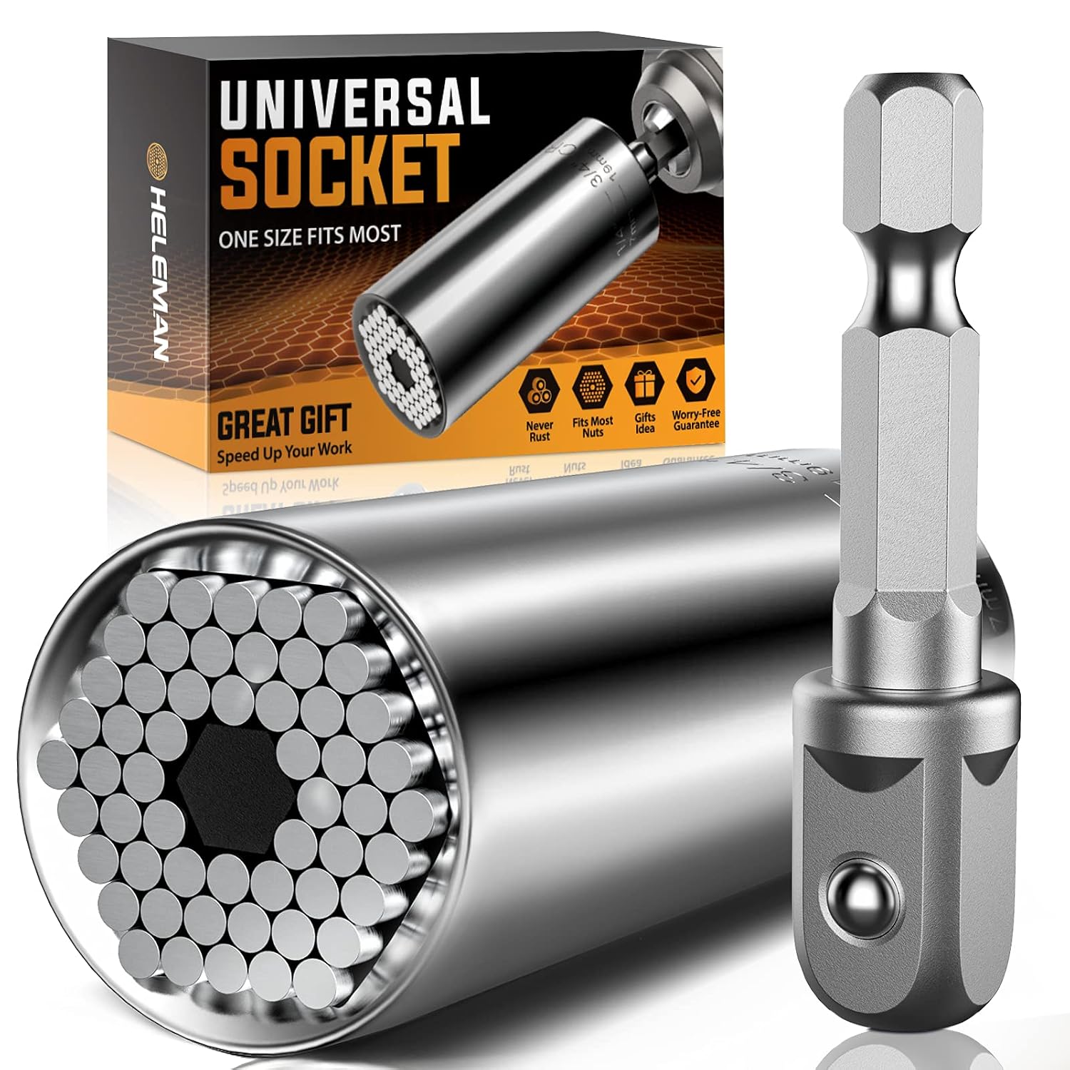 Universal Socket Tool Set with Power Drill Adapter