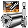 Stocking Stuffers for Mens Gift Christmas Super Universal Socket Tools Gifts for Men: Socket Set with Power Drill Adapter(7-19 MM) Cool Stuff Gadgets for Women Birthday Gift for Dad Husband Adults