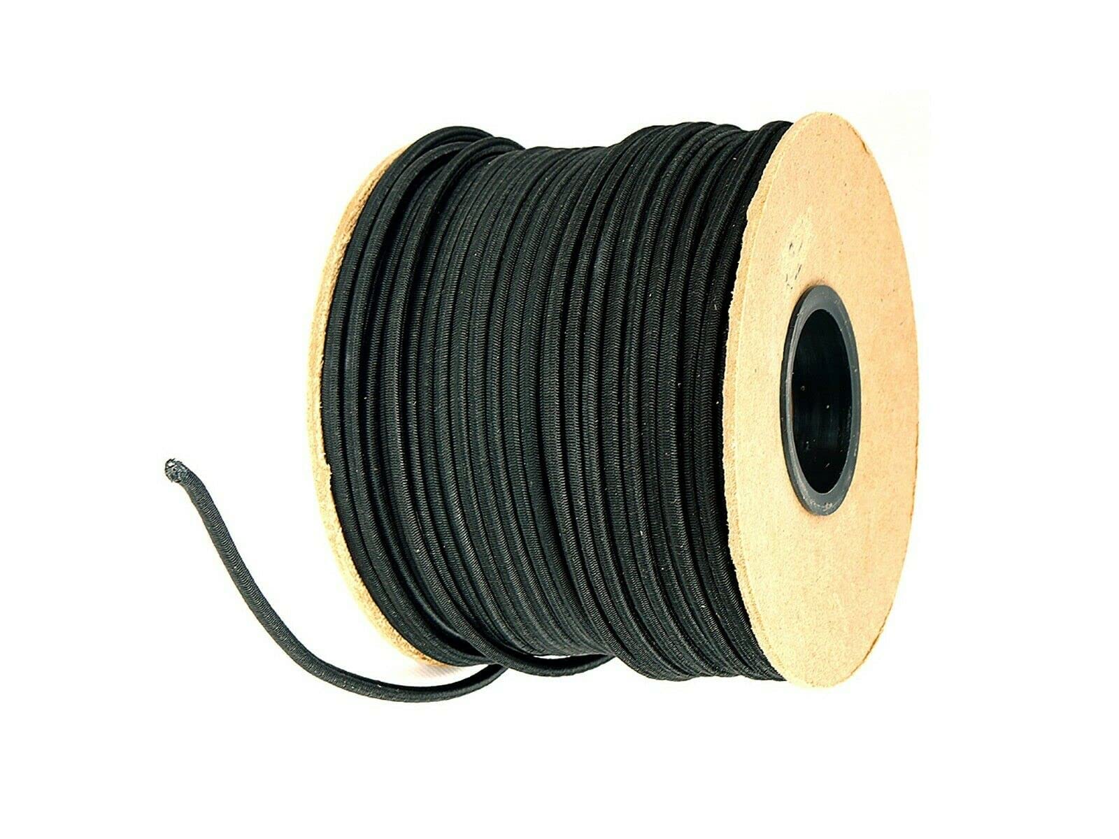 ELASTIC BUNGEE ROPE SHOCK CORD TIE DOWN WHITE BLACK VARIOUS LENGTH / THICKNESS 4mm 5mm 6mm 8mm 10mm 12mm Red Green Blue Black White (5mm, Black, 25)