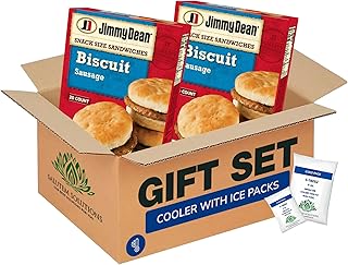 Salutem Vita – Sausage Biscuit Snack Size Sandwich, Frozen Breakfast Meal, Quick and Easy Microwaveable Breakfast Gift Set – Pack of 2