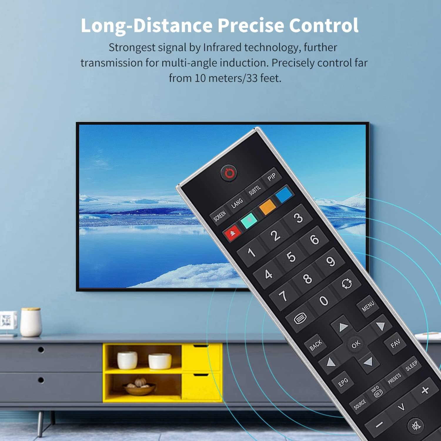 CT-3910 Replacement Remote Control for Toshiba LCD TV 46BL702B 19BL502B 22BV501B 22BL702B 40BV702B 40BV701B 40KV701B 40BL702B 37BV701B 32KV501B 32BV502B 32KV500B 32E1633DB - Image 3