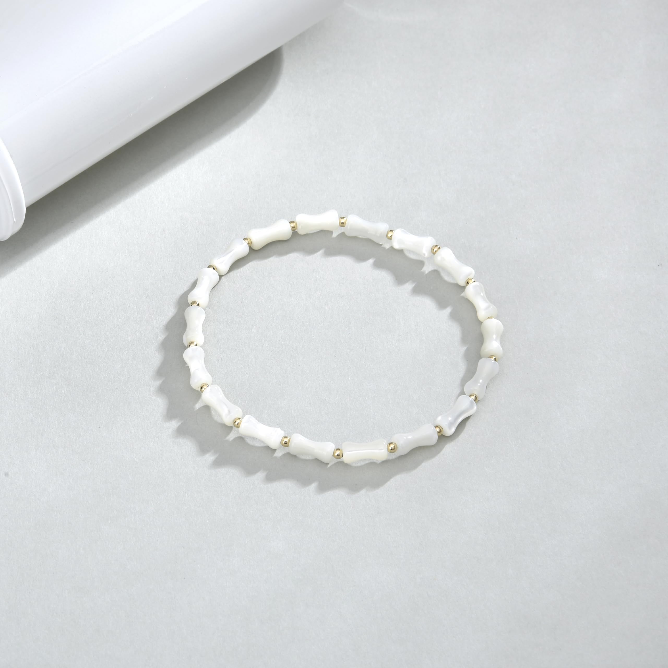 Conjunto de Collar y Pulsera de Concha Blanca - Plata de Ley 925, Perfecto para Vestidos Blancos regalo de San Valentín