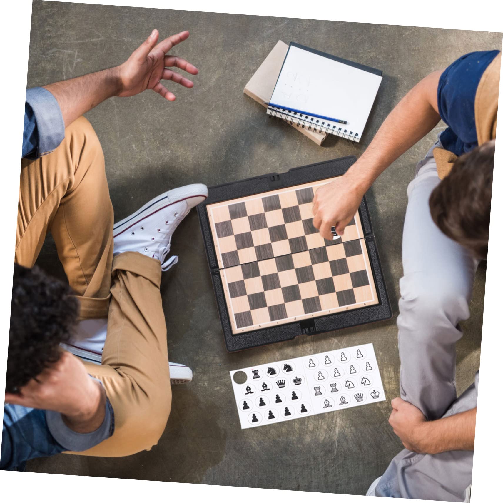 FOYTOKI Portable Chess Game 2 Pack Foldable International Chess for Travel Parties and Collectors