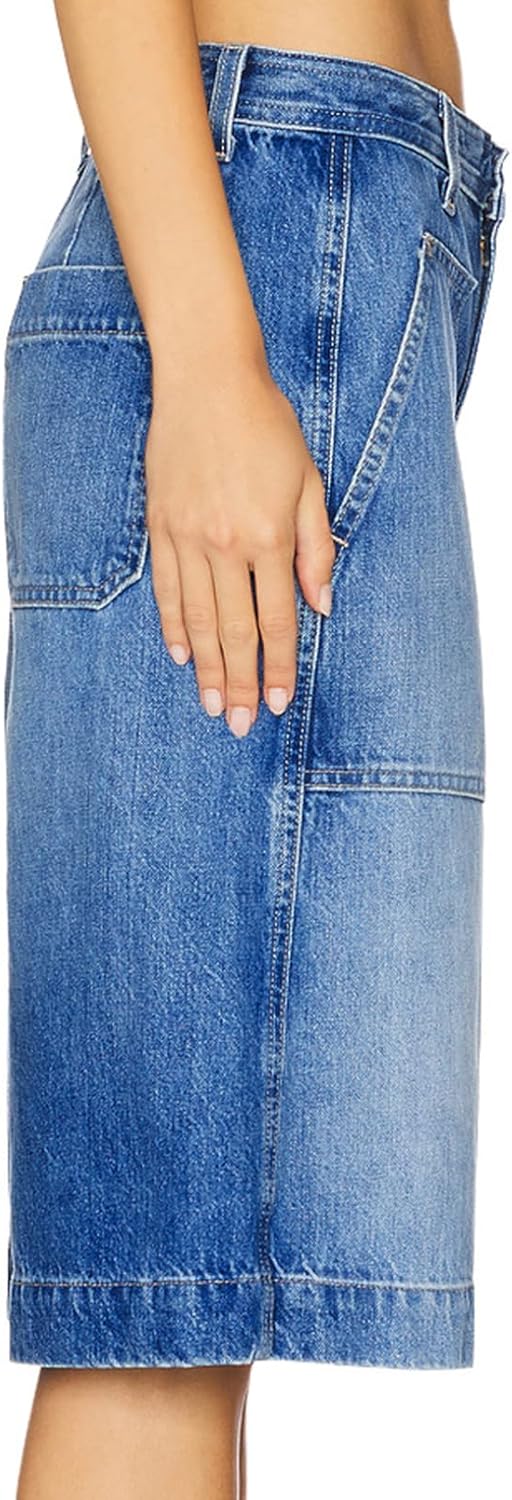 Astylish Women's High Waisted Wide Leg Denim Shorts Stretchy Trendy Utility Jorts Oversized Patch Pockets Bermuda Jean Short - Image 5