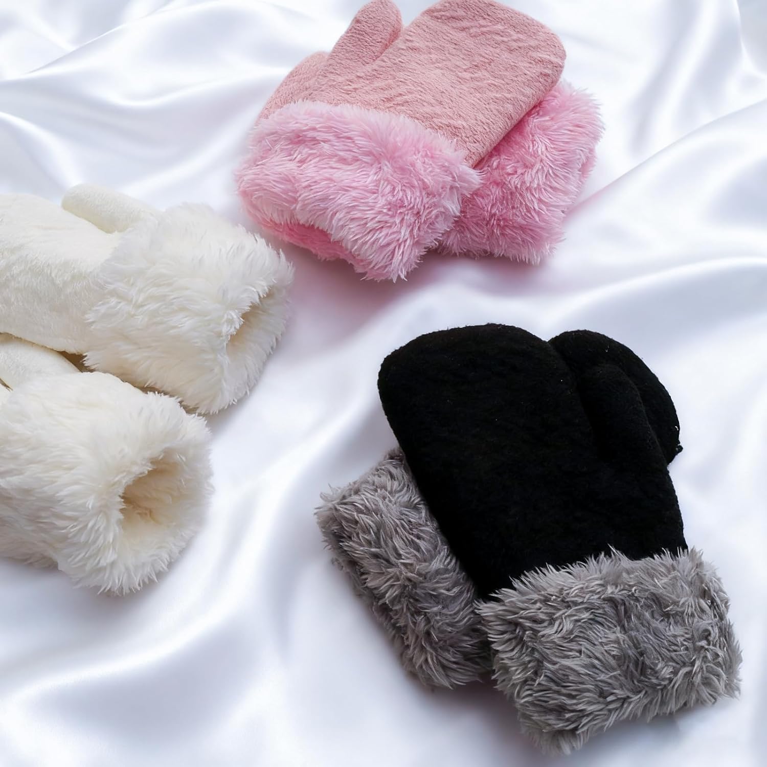 3 Pairs Winter Mittens Glove for Kids Baby Warm Gloves Thick Knitted Fleece Lined Gloves Thermal Set for Boys Girls - Image 5