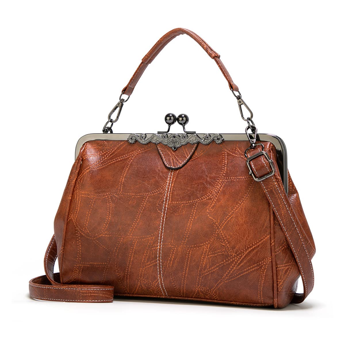 PALAY® Shoulder Bag for Women PU Handbag with Detachable Strap, Tote Bag for Women Vintage Brown Tote Bag Large Capacity Shoulder Bag for Women (B0BVVTY5FT) Amazon Price History, Amazon Price Tracker