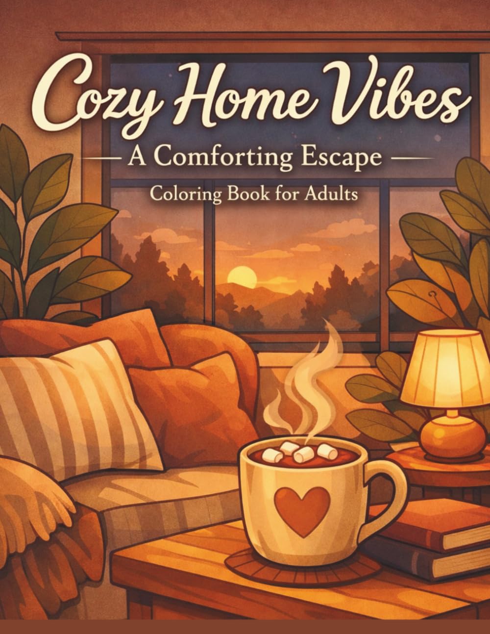 Cozy Home Vibes: A Comforting Escape Coloring Book for Adults: Warm Rooms, Soft Textures, and Peaceful Moments to Color and Unwind
