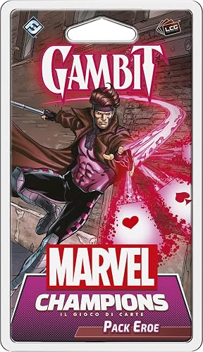 Asmodee - Marvel Champions El Juego de Cartas: Gambit - Expansión, Pack Héroe, Edición en Italiano