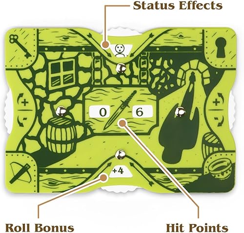Miniatura 5 de Duradero tamaño de bolsillo Life Health Trackers para juegos de dados de fantasía  Juego de 5 diferentes.