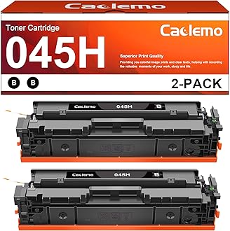 2 Black 045H Toner, Compatible with Canon ImageCLASS Printers, 2800 Page Yield