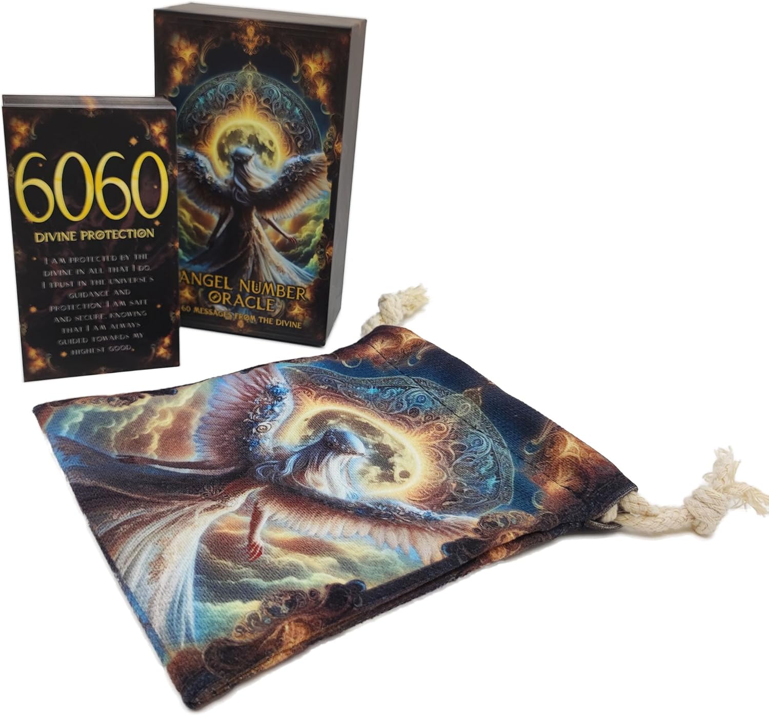 ASVP Shop Angel Number Oracle Card Deck - 60 Guidance & Affirmation Cards for Spiritual Growth, Daily Inspiration, Meditation, & Manifestation - Includes Box & Carrying Bag - Image 3