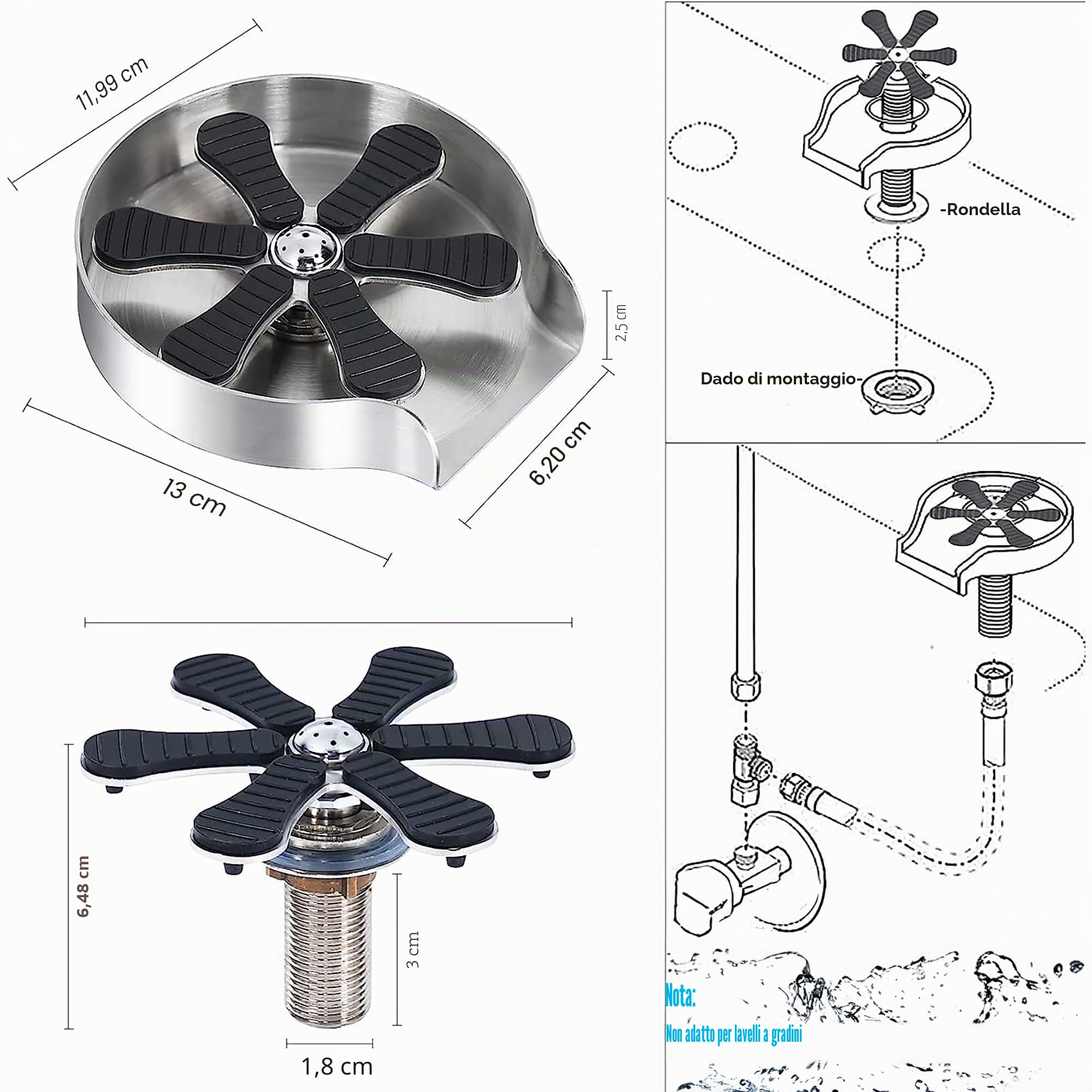 Lavabicchieri Lavandino, Lava Bicchieri Lavandino, Sciacquatrice Del Circuito Dell'Acqua, Sciacquatrice Automatica Per Vetro Per Bar Caffetteria Ristorante