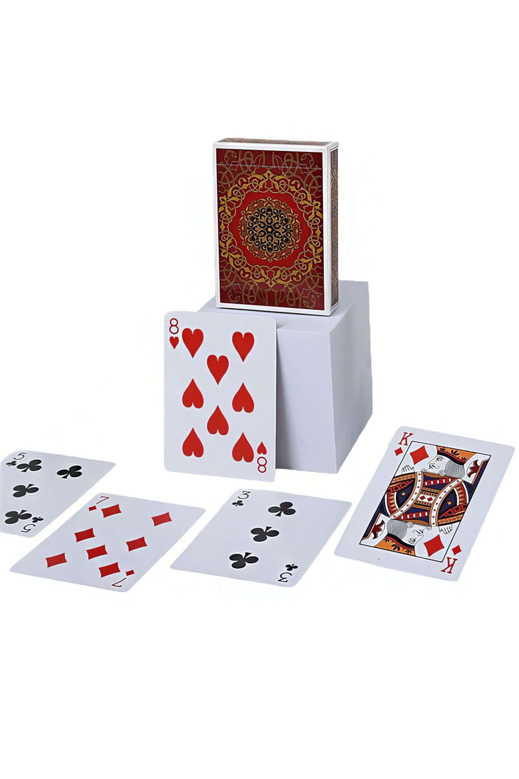 Kırmızı Jumbo Boy Pvc Plastik Su Geçirmez iskambil Poker Oyun Kağıdı rd61kr