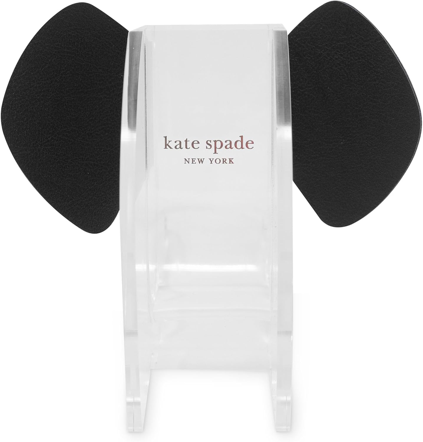 kate spade new york Acrylic Elephant Shaped Vase with Faux Leather Ears, Decorative Mini Planter or Desk Pot (Elephant)