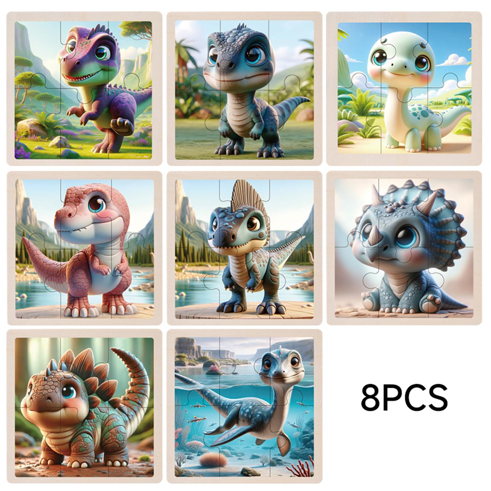 Puzzle per bambini a partire da 3 4 5 6 anni, 8 x 6 pezzi, puzzle in legno, giocattolo educativo prescolare, regali per bambini per ragazzi e ragazze