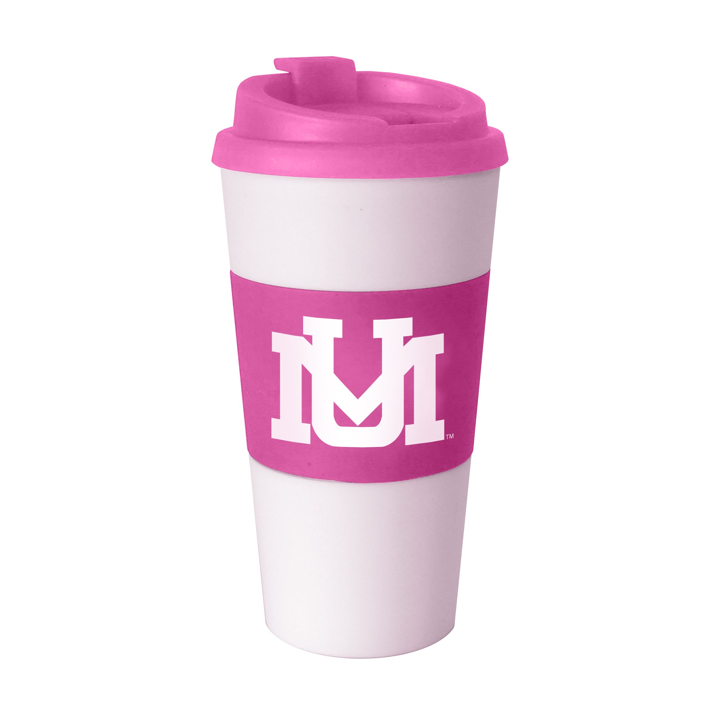 NCAA Montana Grizzlies Pink Sleeved Travel Tumbler, 16-Ounce