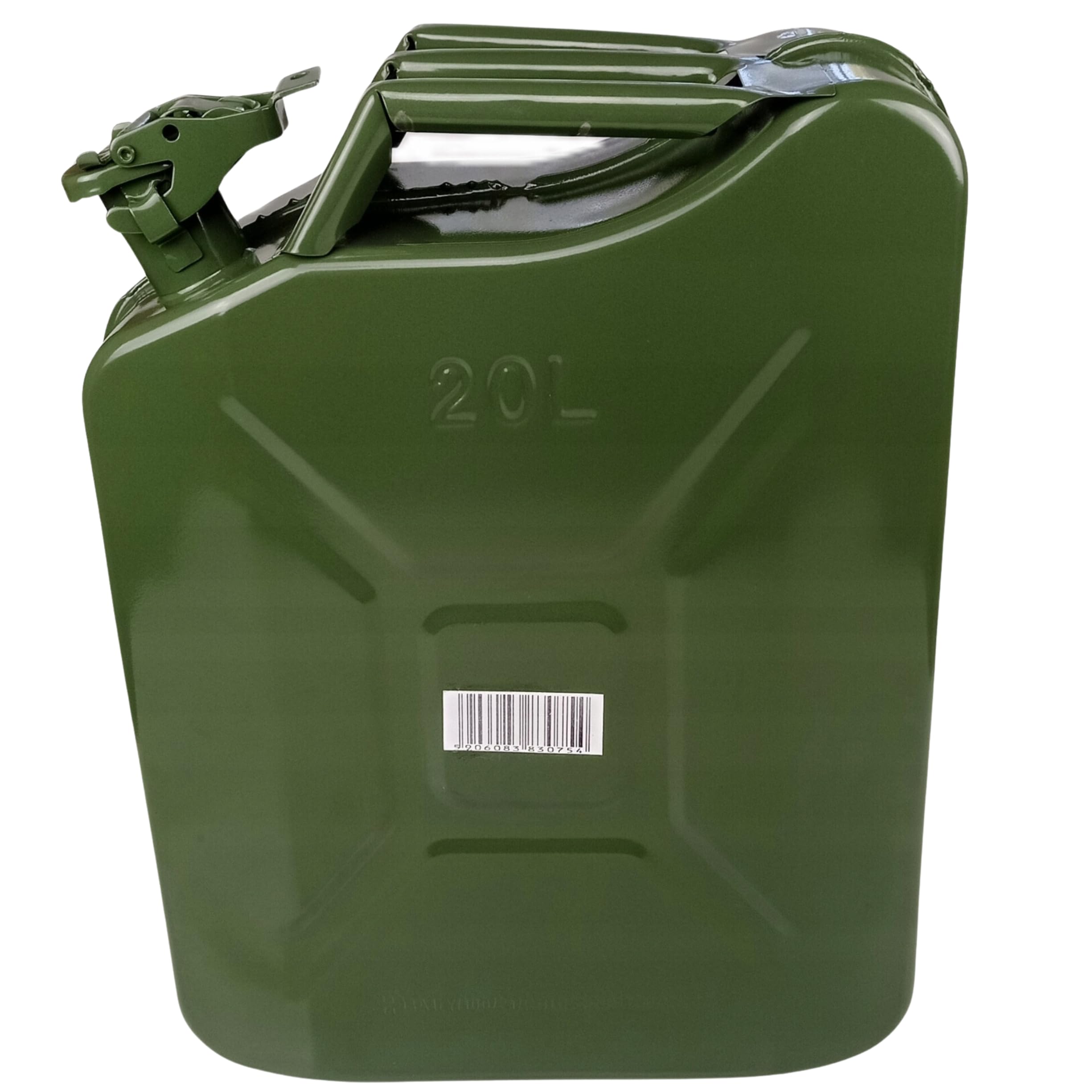Benzinkanister Metall 20 L Olive - Reservekanister Benzin & Diesel | Kraftstoffkanister mit Einfüllstutzen - Robuster, Auslaufsicherer Reservekanister - Ersatzkanister