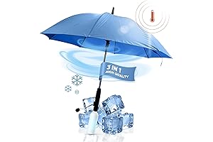 3-in-1 Umbrella with Misting Fan and UV Protection