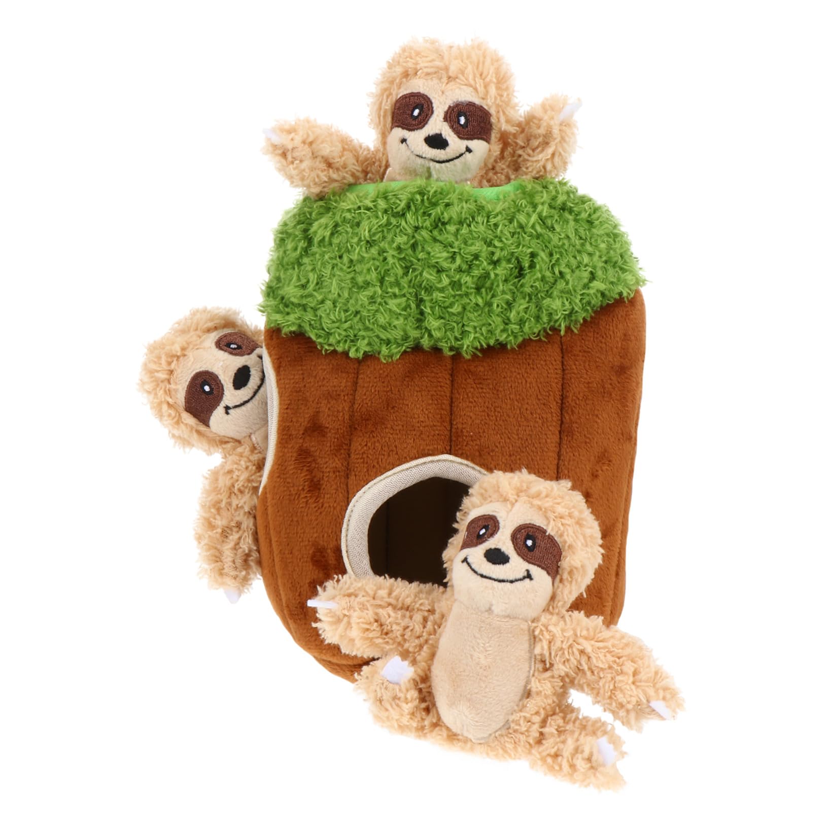 SHINEOFI Hunde Plüschtier 4 Stück aus Plüsch in Tierform Quietschendes Hundespielzeug in Kaffee Interaktives Versteckspielzeug für Hunde Begleiter und Trainingsspielzeug für Haustiere