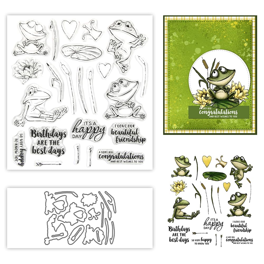 Matrices De Découpe En Métal, Tampons En Silicone Transparent, Différents Motifs De Grenouilles, Chat, Éléphant, Pour Bricolage, Carte Interactive De Scrapbooking