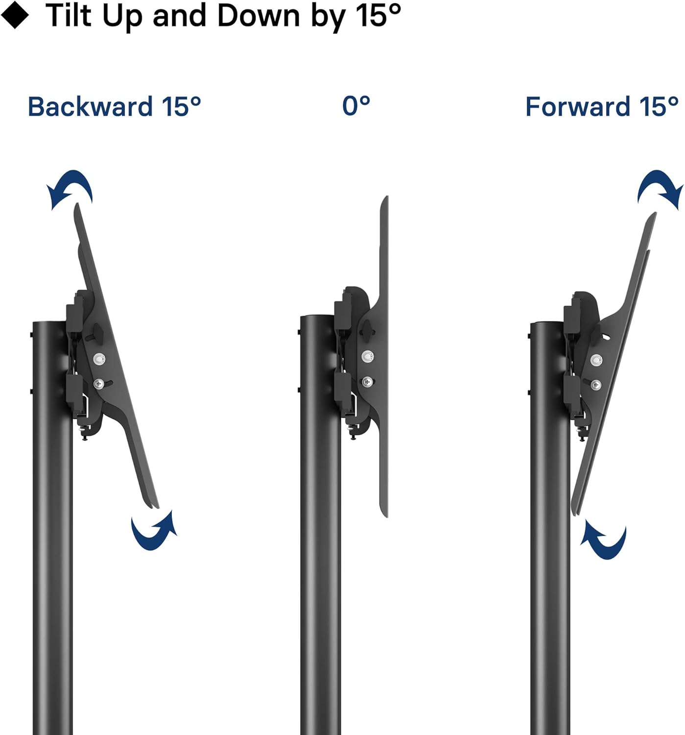 Mobile TV Stand, Rolling TV Stand with Wheels for 32-65Inch LED, LCD, OLED Flat&Curved TVs, Height Adjustable TV Cart with Laptop Shelf and Locking Wheels, Holds Up to 110lbs Max VESA 600x400mm, Black : Office Products