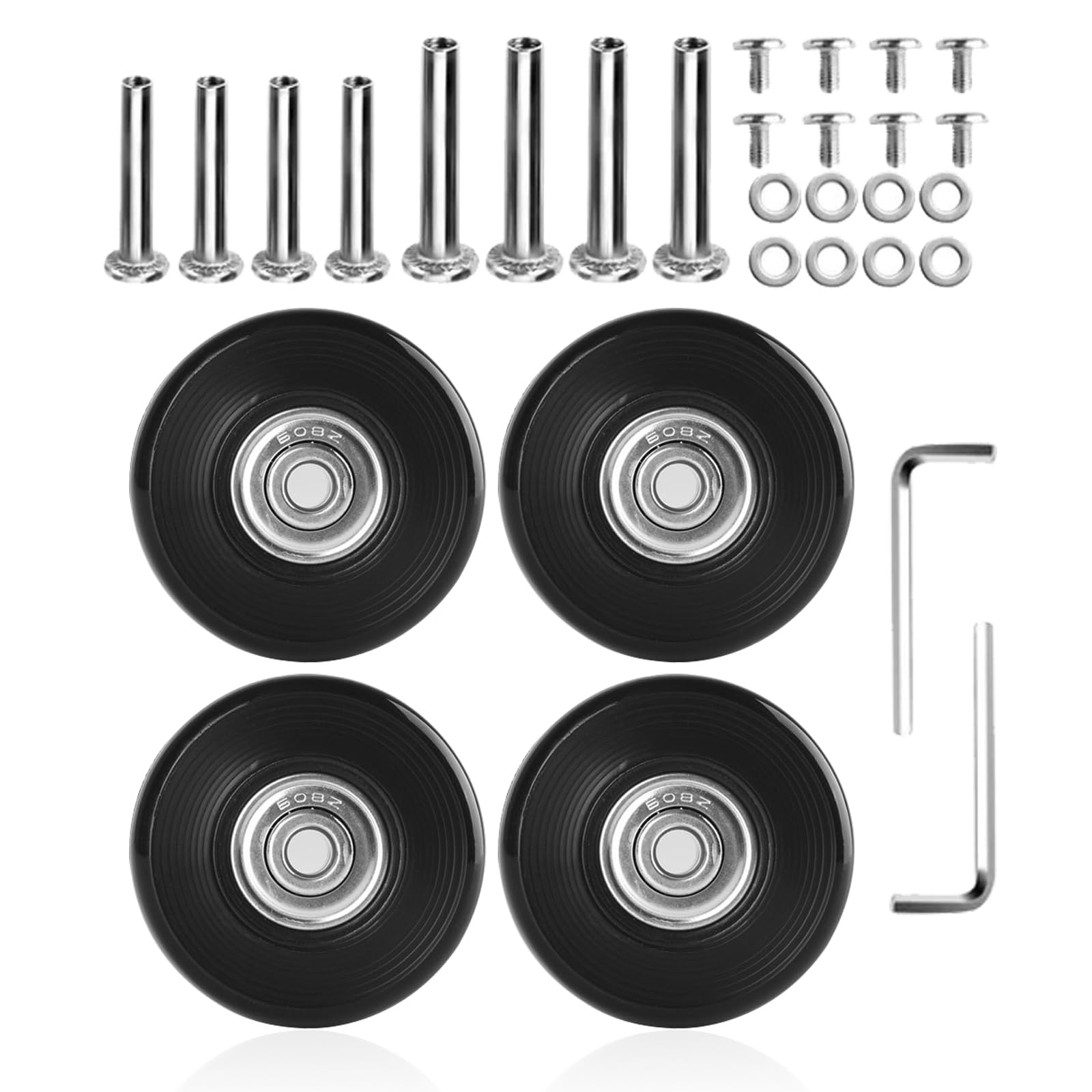 Ruote Di Ricambio Per Valigie E Scooter - 3 Pollici, Con Cuscinetto 608, Materiale PU Resistente