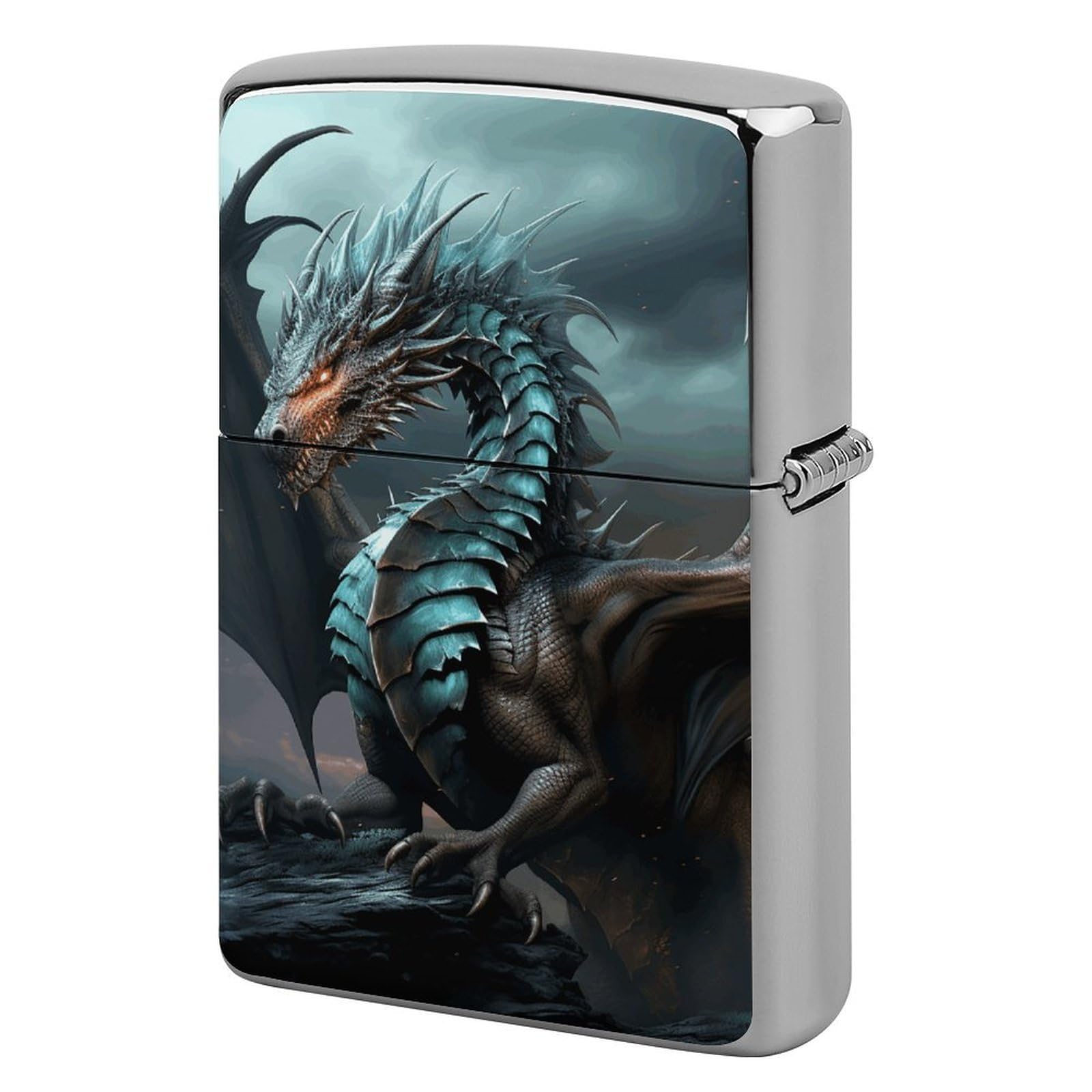 Cool Dragon Lighter Cover for Men, Personalized Lighter Case for Birthday Gift, Flip-Top Lighters Protective Cover, Portable Lighters Shell for Outdoor, Travel