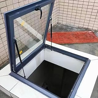 Dachfenster mit manueller Belüftung für Dachböden, Schuppen, Keller, 60 x 85 cm, mit integrierter Beleuchtung, ideal für Dachzelte und Räume, die frische Luft benötigen