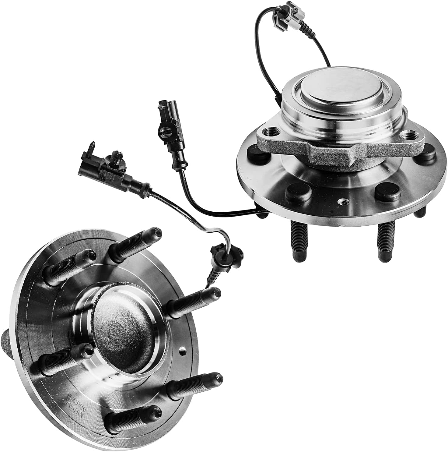 Detroit Axle - 2WD Front Brake Rotors Wheel Bearing Hubs Kit for Silverado Sierra Suburban Yukon XL 1500 Tahoe Escalade [6 lugs] Brake Rotors Wheel Bearing Hubs Lug Nuts Replacement : 12.99 inch Rotor