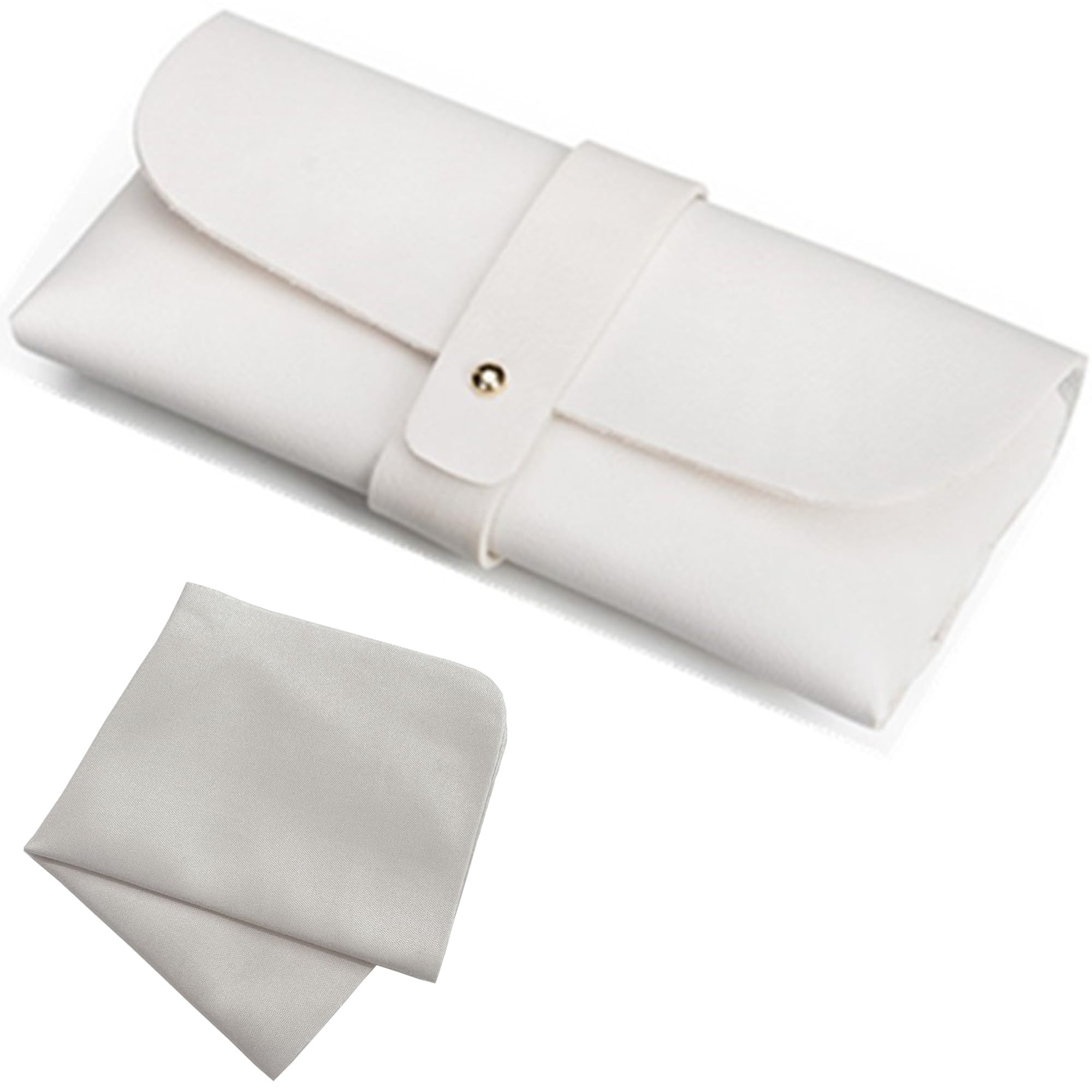 Onrtry Soft Leather Eyeglass Case PVC Nail Buckle Glasses Bag Sunglasses Case Glasses Pouch