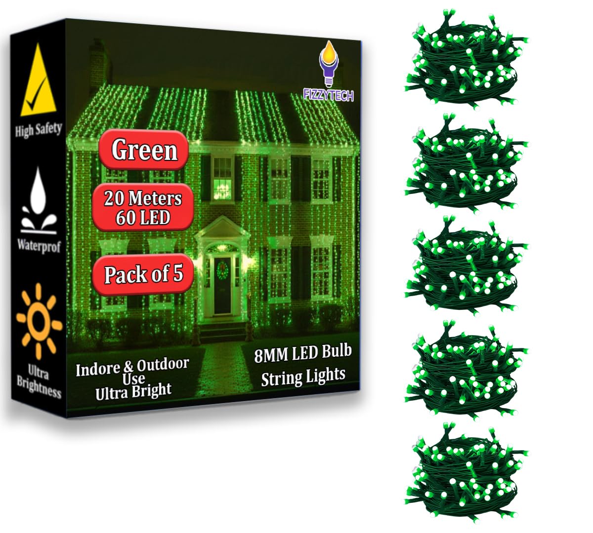 Fairy String Lights - 60 LED 15m Warm White -17