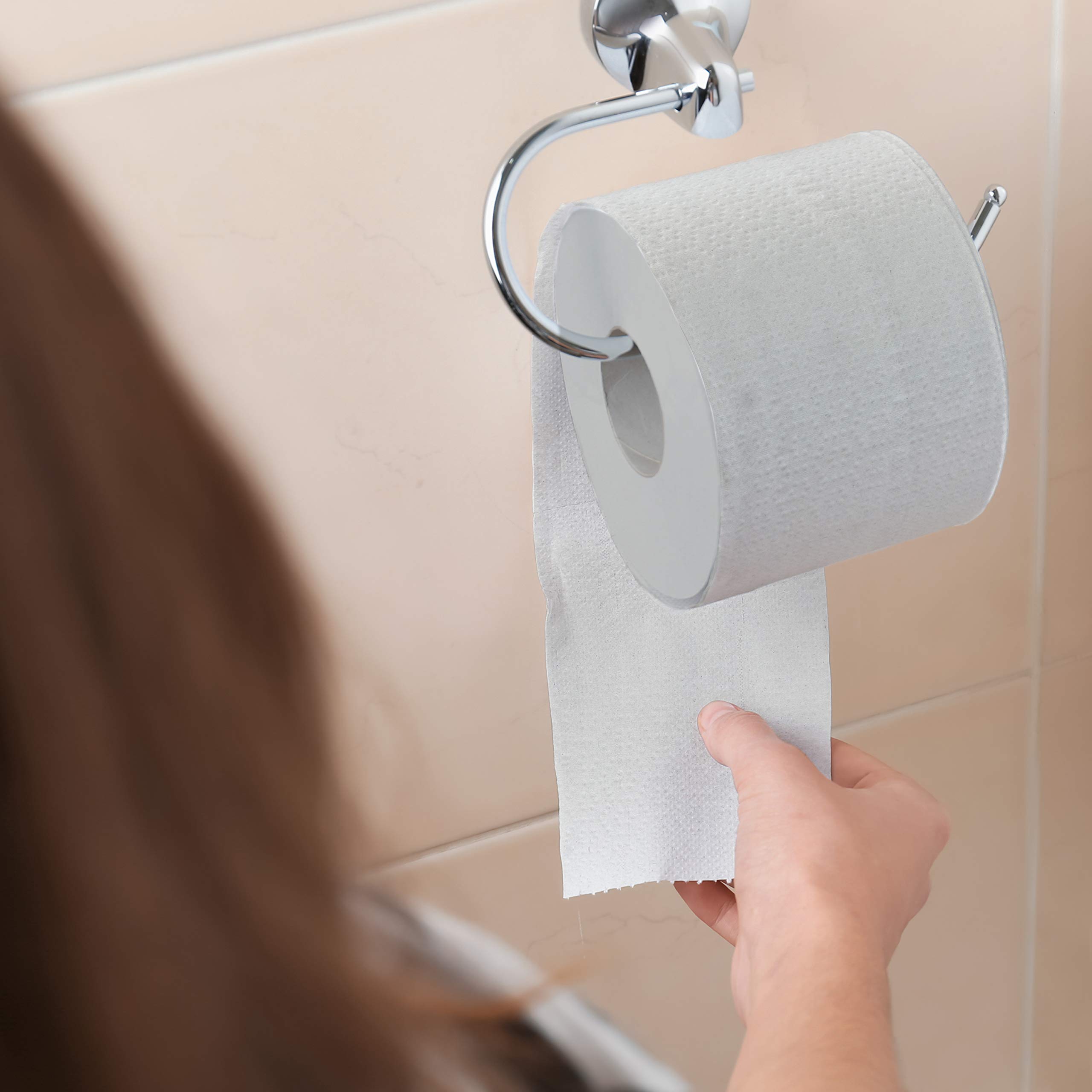 AmazonCommercial Papier Toilette, 2 Plis Recyclé, Désencré, 40 Rouleaux (4 Paquets de 10), 390 Feuilles par Rouleau, Dimensions des Feuilles : 11,5cm x 9,7cm, Compatible avec les Distributeurs T4/T6
