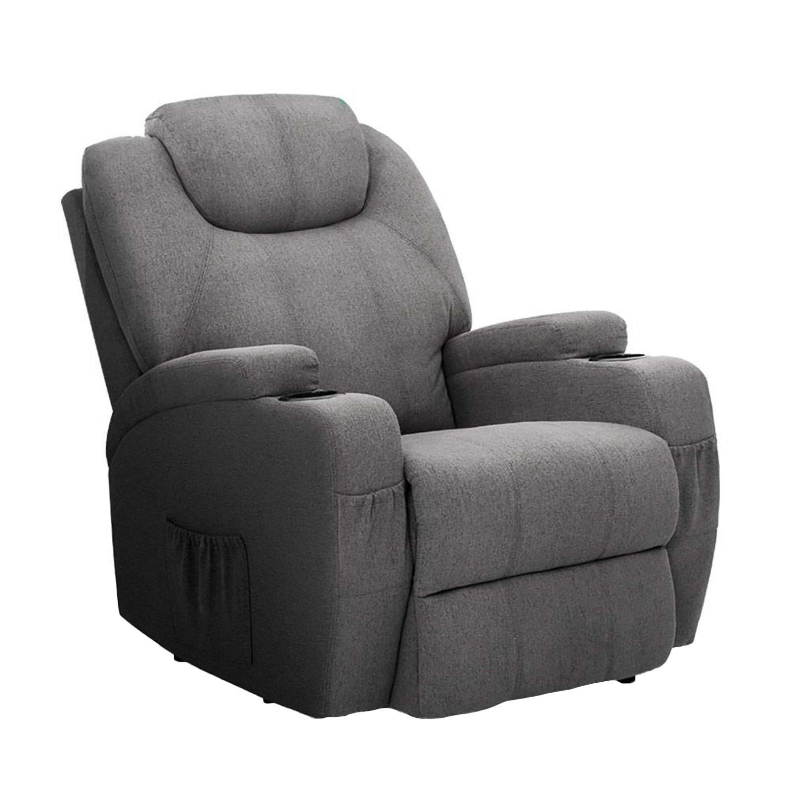Artiss Fabric Recliner Chair Electric Massage Heated Lounge Artiss Fabric Recliner Chair Electric Massage Heated Lounge