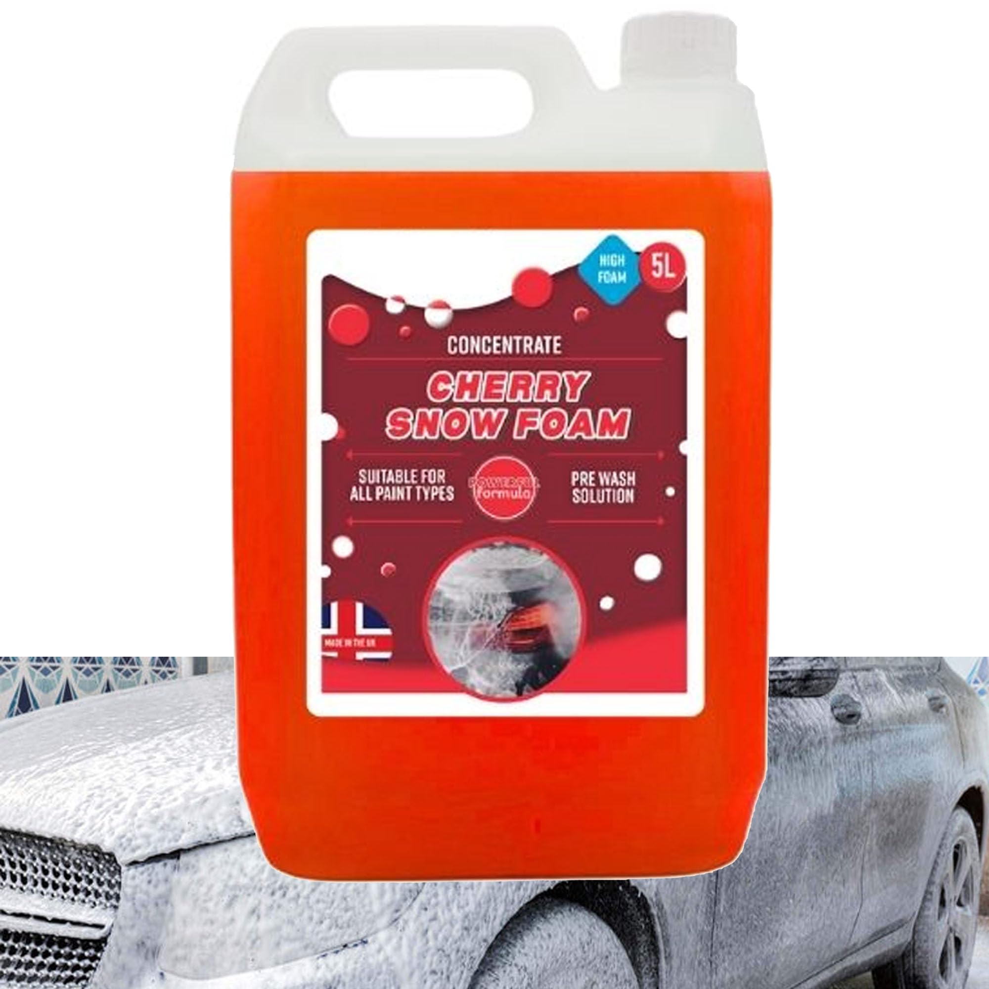 5L Cherry Snow Foam Super Thick Vehicle Cleaning Foam Extremely Powerful & Easy To Use (1)